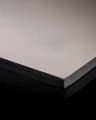 HPL PLATE GREY thickness 10 mm (m²) dimensions 1220x2440 mm corner detail.